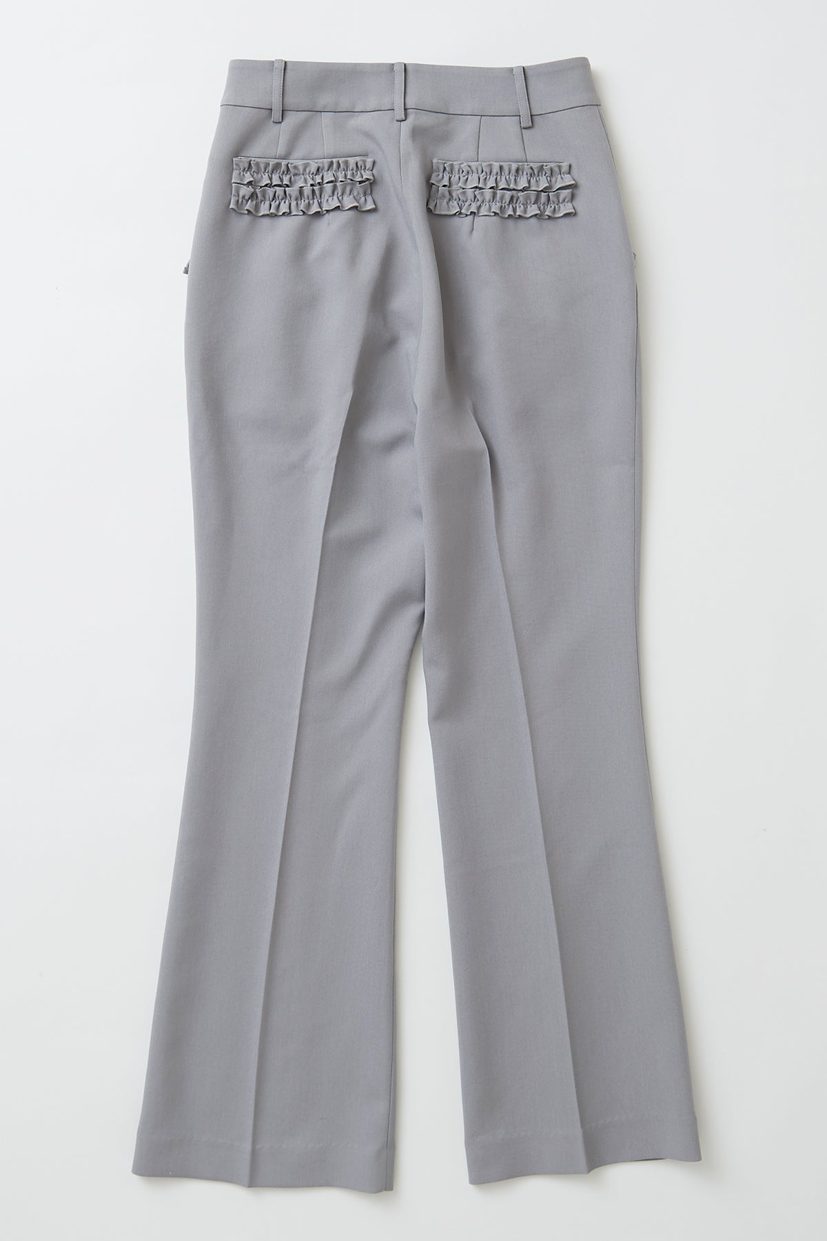 Frill pocket flare pants