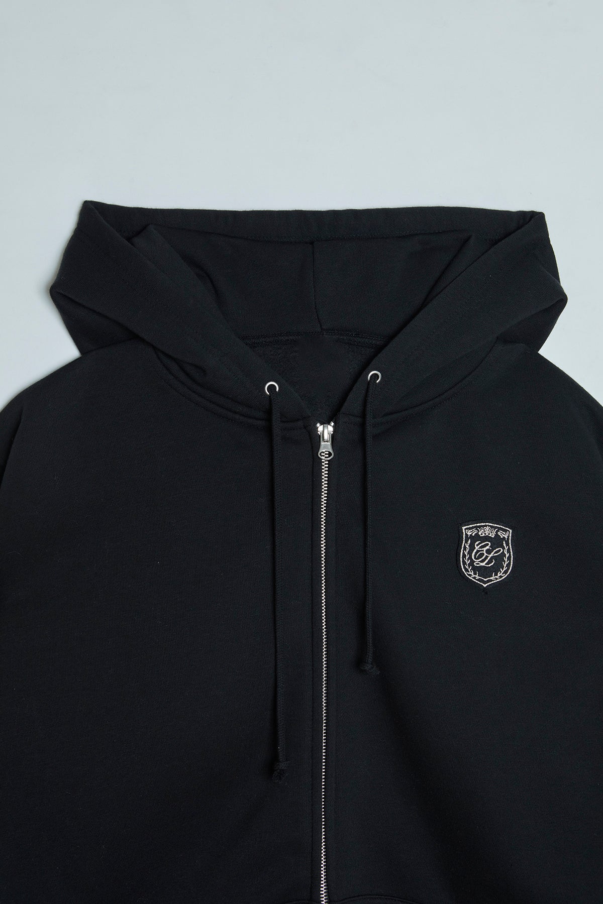 Emblem zip up hoodie