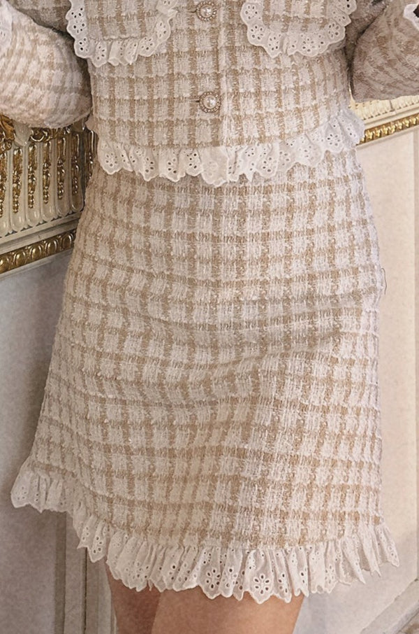 "MUSE" tweed skirt
